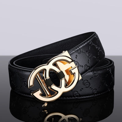 Designer Leather Strap Automatic Buckle Belt