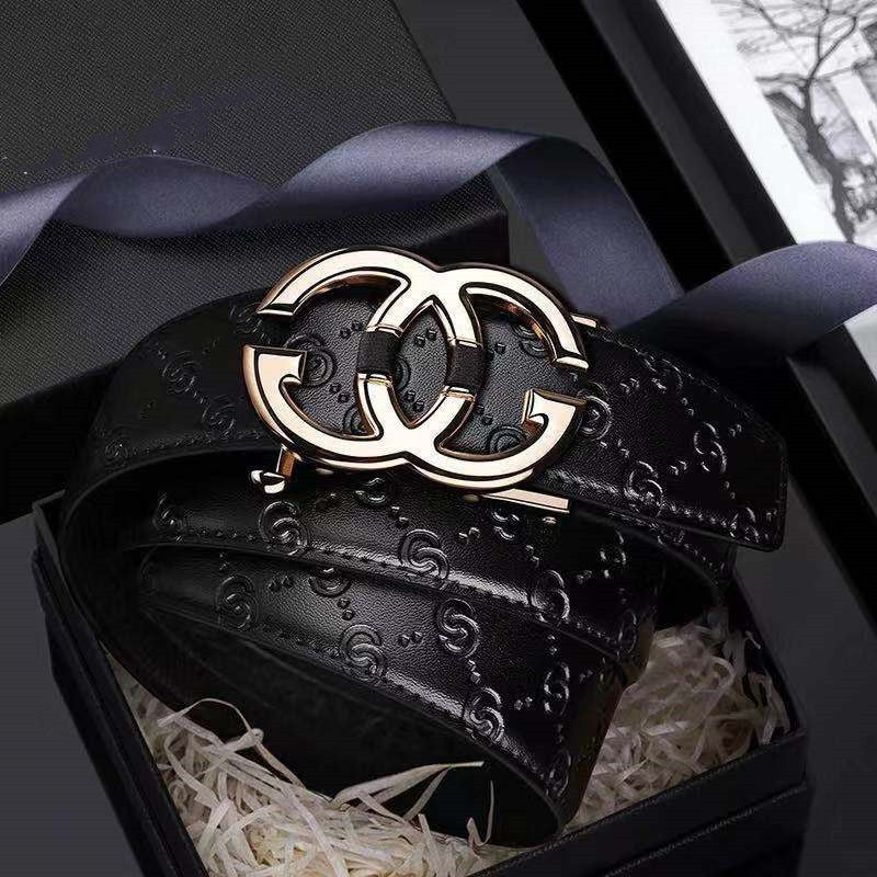 Designer Leather Strap Automatic Buckle Belt