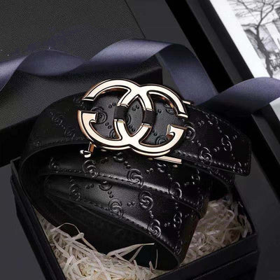 Designer Leather Strap Automatic Buckle Belt
