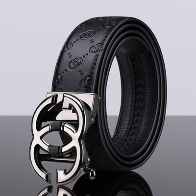 Designer Leather Strap Automatic Buckle Belt