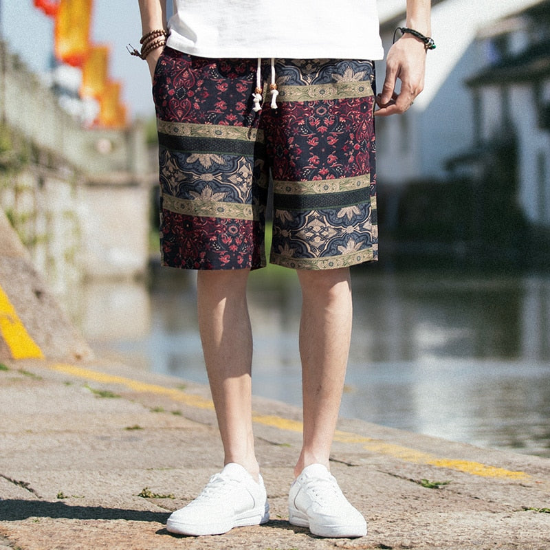 Hawaii Hip Hop linen Shorts